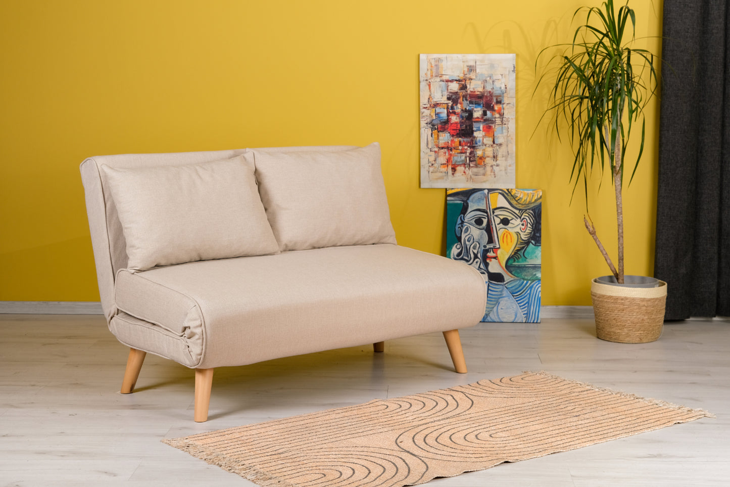 Pafu Folde 120 Double Bed Folding Sofa Linen